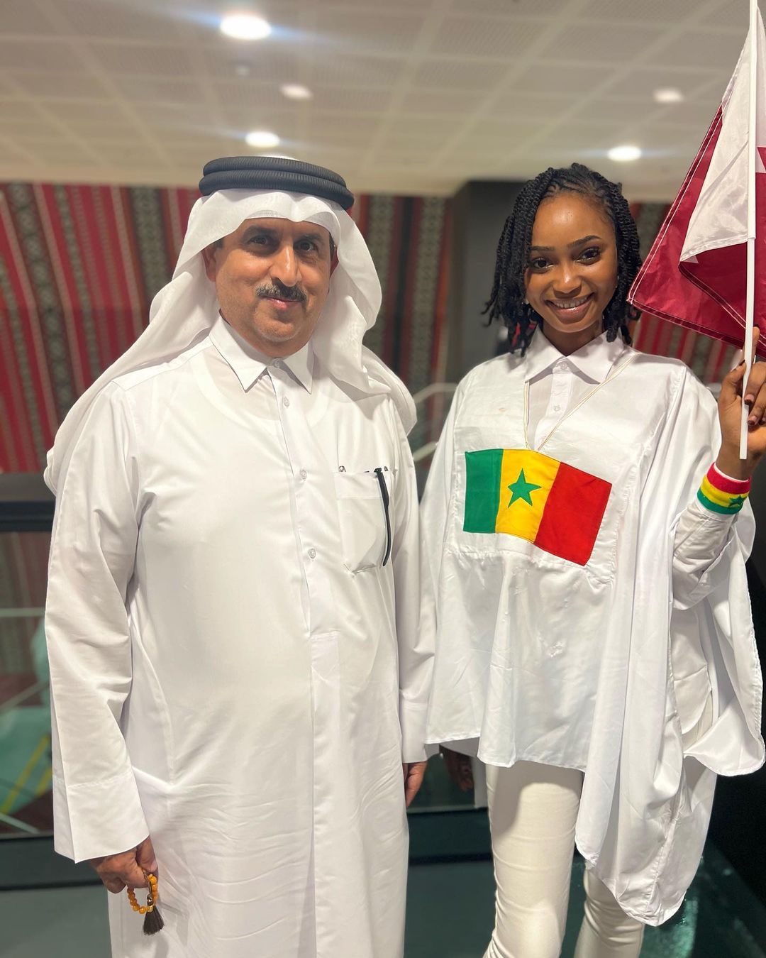 Qatar 2022: l’influenceuse Fah Aidara en toute complicité avec les qataris (photos)