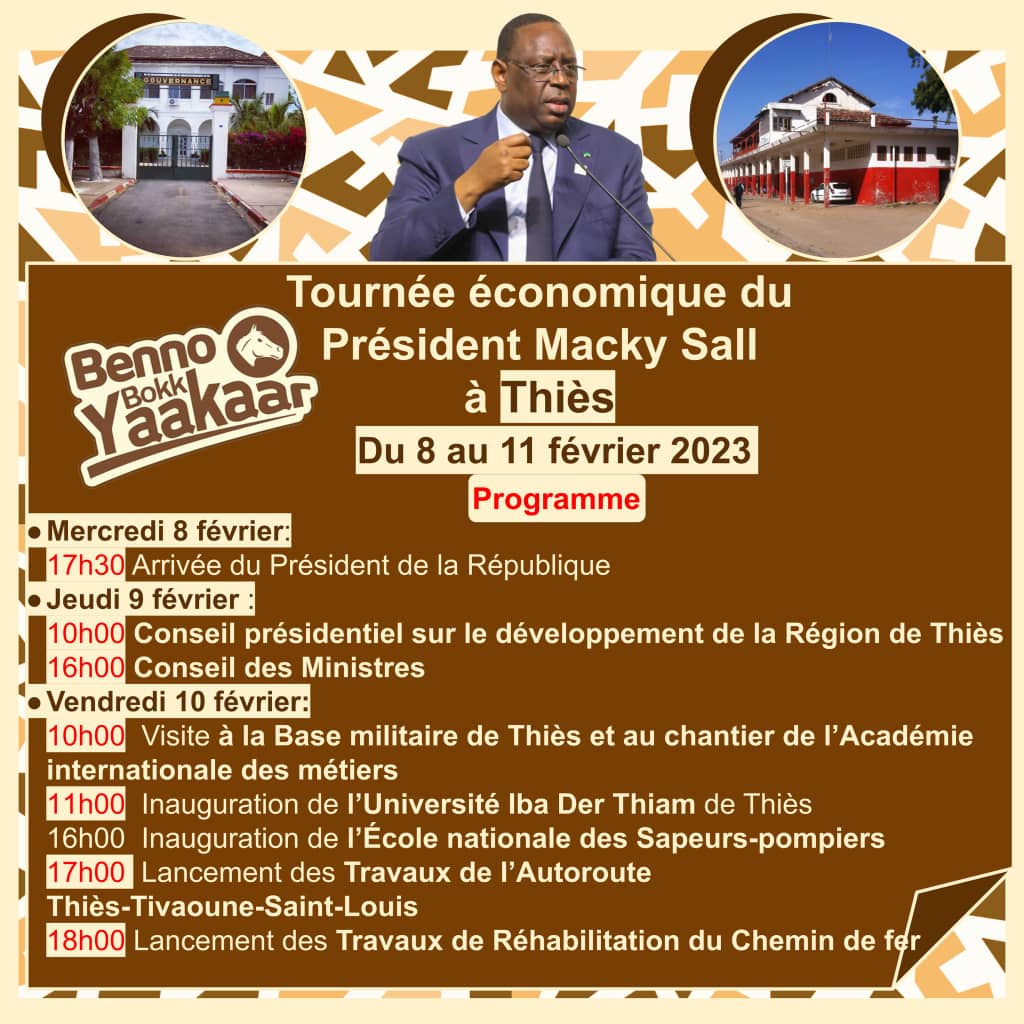 Tournée économique du président: Macky Sall à Thiès cet après midi