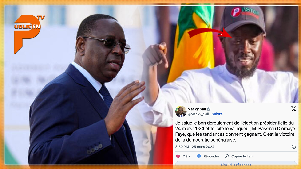 Macky Sall adresse ses Félicitations à Bassirou Diomaye Faye